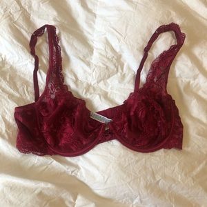 Free People Red Lace Bra